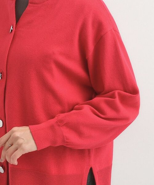 SHOO・LA・RUE / シューラルー カーディガン・ボレロ | 【洗濯機可/S-LL】シルバーボタンがアクセント スウェットライク キーネックカーディガン【CIRCRIC】 | 詳細17