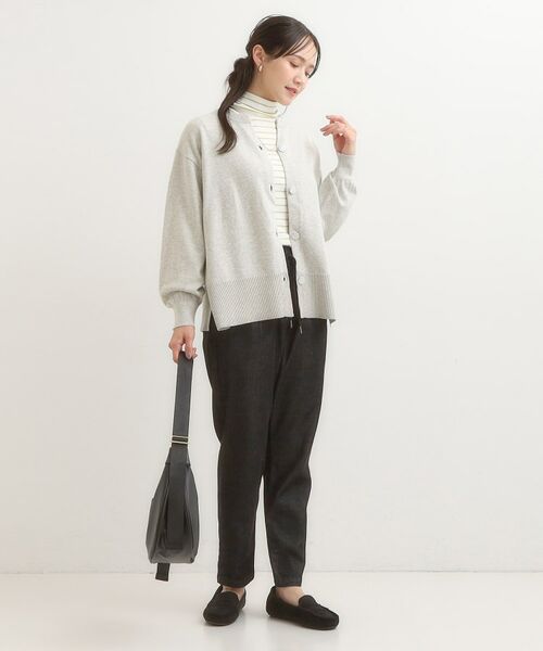 SHOO・LA・RUE / シューラルー カーディガン・ボレロ | 【洗濯機可/S-LL】シルバーボタンがアクセント スウェットライク キーネックカーディガン【CIRCRIC】 | 詳細3