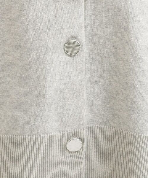SHOO・LA・RUE / シューラルー カーディガン・ボレロ | 【洗濯機可/S-LL】シルバーボタンがアクセント スウェットライク キーネックカーディガン【CIRCRIC】 | 詳細4