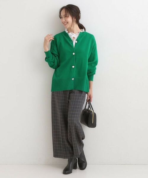 SHOO・LA・RUE / シューラルー カーディガン・ボレロ | 【洗濯機可/S-LL】シルバーボタンがアクセント スウェットライク キーネックカーディガン【CIRCRIC】 | 詳細7