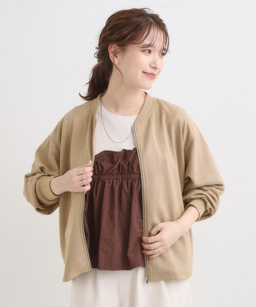 SHOO・LA・RUE / シューラルー カーディガン・ボレロ | 【S-LL】柔らかくて軽い さっと羽織れるフェイクスエードブルゾン【CIRCRIC】 | 詳細4