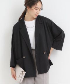 SHOO・LA・RUE / シューラルー テーラードジャケット | 【S-LL/ひんやり】さらっとしたタッチが心地よい ダブルブレストジャケット