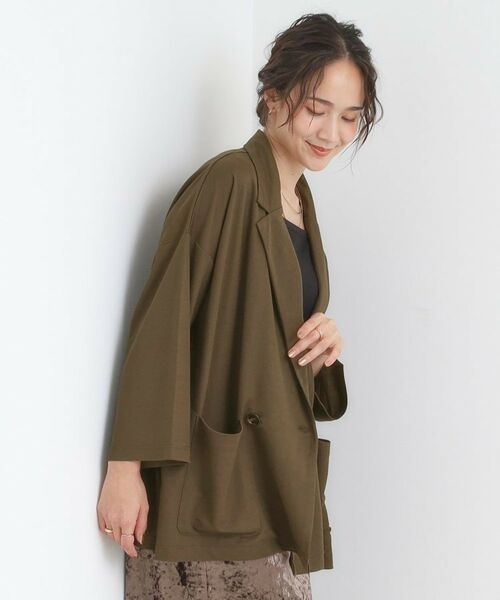 SHOO・LA・RUE / シューラルー テーラードジャケット | 【S-LL/ひんやり】さらっとしたタッチが心地よい ダブルブレストジャケット | 詳細6