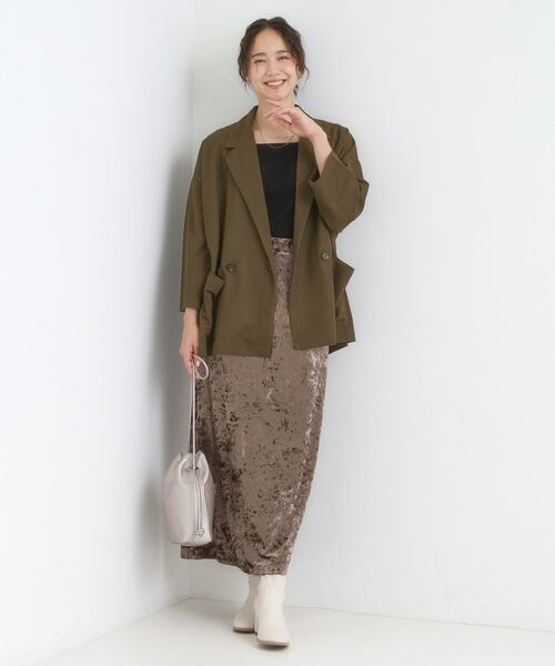 SHOO・LA・RUE / シューラルー テーラードジャケット | 【S-LL/ひんやり】さらっとしたタッチが心地よい ダブルブレストジャケット | 詳細7