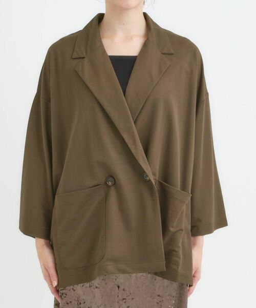 SHOO・LA・RUE / シューラルー テーラードジャケット | 【S-LL/ひんやり】さらっとしたタッチが心地よい ダブルブレストジャケット | 詳細9