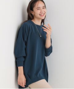 SHOO・LA・RUE / シューラルー チュニック | 【S-LL/体型カバー】とろみ感が心地よい 裾タック ドルマンチュニック