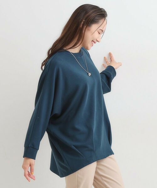 SHOO・LA・RUE / シューラルー チュニック | 【S-LL/体型カバー】とろみ感が心地よい 裾タック ドルマンチュニック | 詳細2