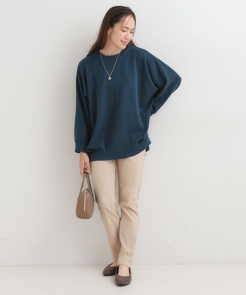 SHOO・LA・RUE / シューラルー チュニック | 【S-LL/体型カバー】とろみ感が心地よい 裾タック ドルマンチュニック | 詳細3