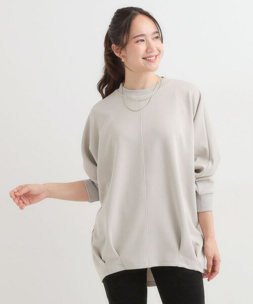 SHOO・LA・RUE / シューラルー チュニック | 【S-LL/体型カバー】とろみ感が心地よい 裾タック ドルマンチュニック | 詳細5