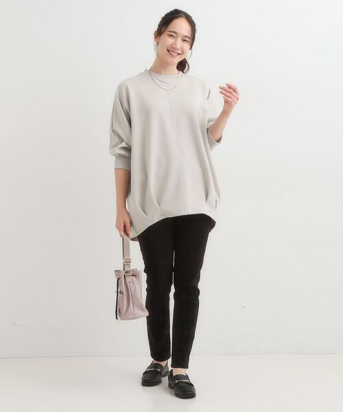 SHOO・LA・RUE / シューラルー チュニック | 【S-LL/体型カバー】とろみ感が心地よい 裾タック ドルマンチュニック | 詳細7