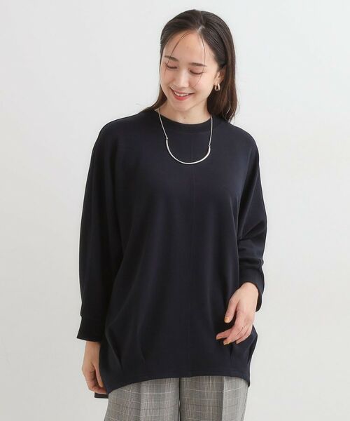 SHOO・LA・RUE / シューラルー チュニック | 【S-LL/体型カバー】とろみ感が心地よい 裾タック ドルマンチュニック | 詳細9