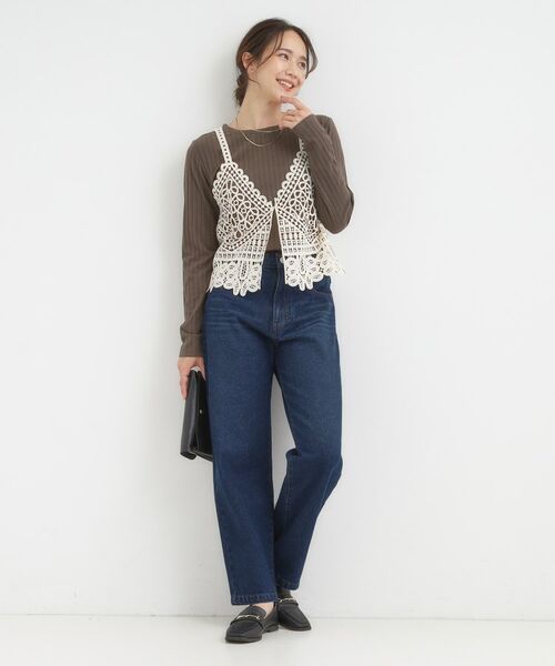 SHOO・LA・RUE / シューラルー デニムパンツ | 【S-LL】大人カジュアルに 柔らかデニムテーパードパンツ | 詳細15