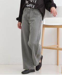 SHOO・LA・RUE / シューラルー デニムパンツ | 【S-LL】脚のラインを拾いにくい デニムワイドパンツ