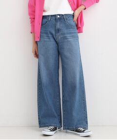 SHOO・LA・RUE / シューラルー デニムパンツ | 【S-LL】脚のラインを拾いにくい デニムワイドパンツ