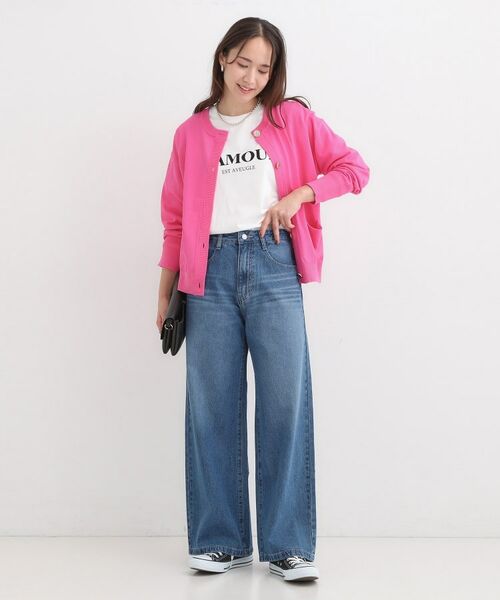 SHOO・LA・RUE / シューラルー デニムパンツ | 【S-LL】脚のラインを拾いにくい デニムワイドパンツ | 詳細11