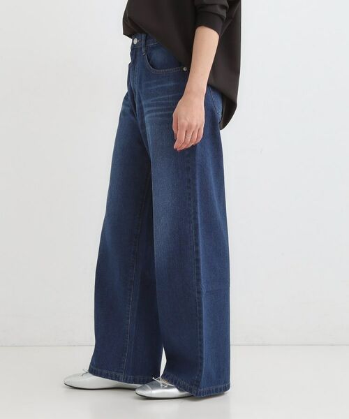 SHOO・LA・RUE / シューラルー デニムパンツ | 【S-LL】脚のラインを拾いにくい デニムワイドパンツ | 詳細14