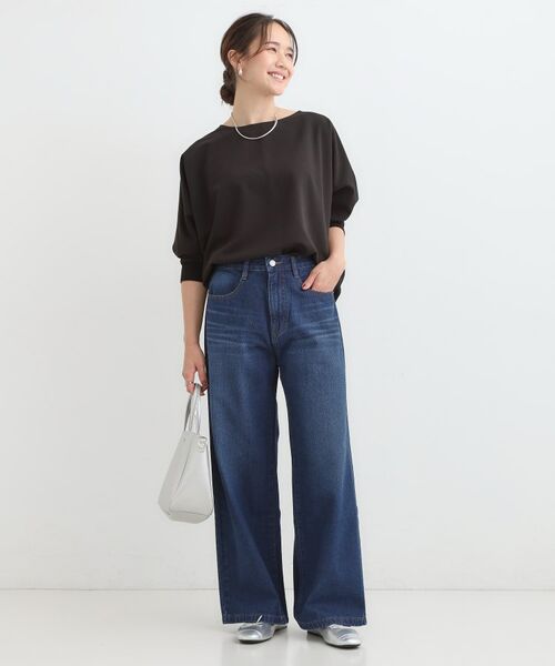 SHOO・LA・RUE / シューラルー デニムパンツ | 【S-LL】脚のラインを拾いにくい デニムワイドパンツ | 詳細15