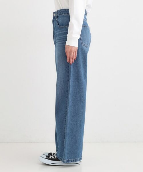 SHOO・LA・RUE / シューラルー デニムパンツ | 【S-LL】脚のラインを拾いにくい デニムワイドパンツ | 詳細18
