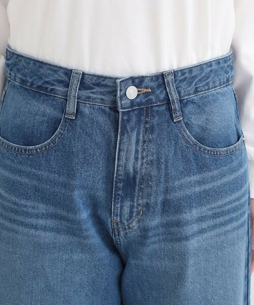 SHOO・LA・RUE / シューラルー デニムパンツ | 【S-LL】脚のラインを拾いにくい デニムワイドパンツ | 詳細20