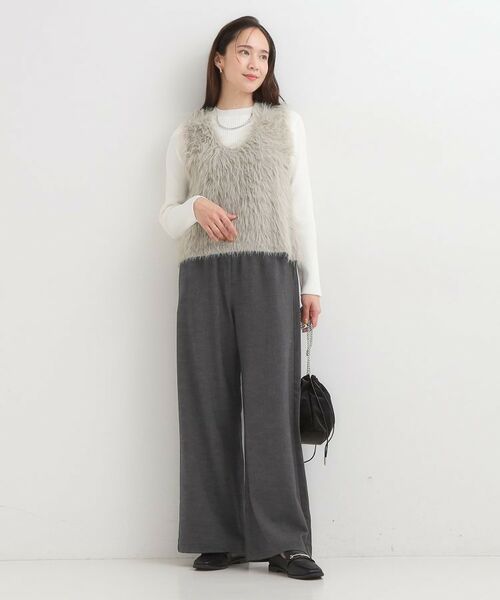 SHOO・LA・RUE / シューラルー パンツ | 【S-LL/体型カバー】上品なとろみが魅力 イージーワイドパンツ | 詳細3