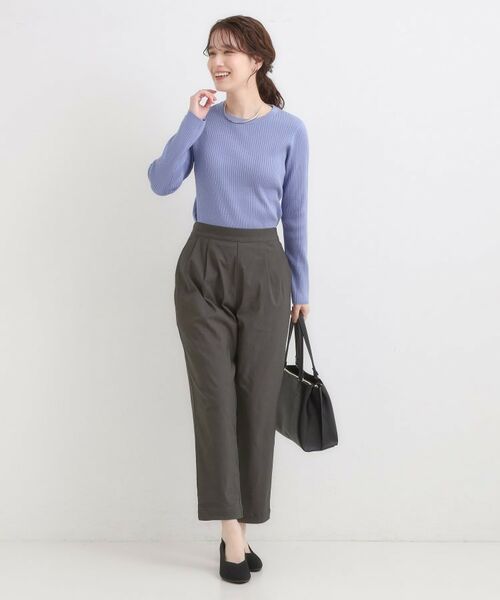 SHOO・LA・RUE / シューラルー パンツ | 【高レビュー/洗濯機可/SS-LL】あったか裏起毛 のびのびストレッチ テーパードパンツ | 詳細3