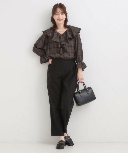 SHOO・LA・RUE / シューラルー パンツ | 【高レビュー/洗濯機可/SS-LL】あったか裏起毛 のびのびストレッチ テーパードパンツ | 詳細7