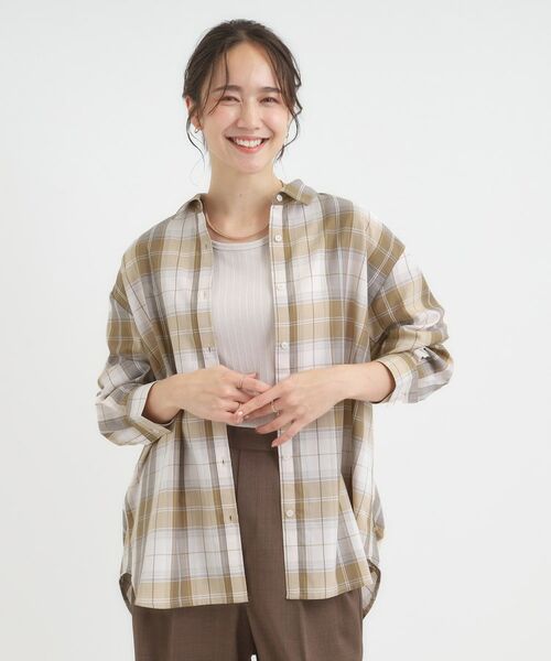 SHOO・LA・RUE / シューラルー シャツ・ブラウス | 【洗える/S-LL】程よいゆとりと抜け感 大人のチェックシャツ | 詳細13