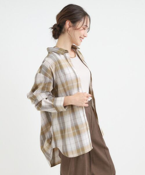 SHOO・LA・RUE / シューラルー シャツ・ブラウス | 【洗える/S-LL】程よいゆとりと抜け感 大人のチェックシャツ | 詳細14