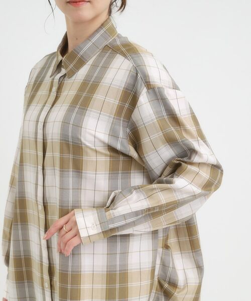 SHOO・LA・RUE / シューラルー シャツ・ブラウス | 【洗える/S-LL】程よいゆとりと抜け感 大人のチェックシャツ | 詳細21