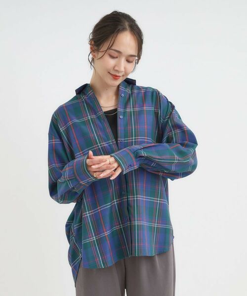 SHOO・LA・RUE / シューラルー シャツ・ブラウス | 【洗える/S-LL】程よいゆとりと抜け感 大人のチェックシャツ | 詳細5