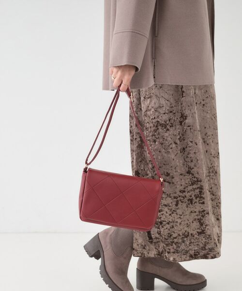 SHOO・LA・RUE / シューラルー ショルダーバッグ | バイアスチェック型押しショルダー | 詳細5