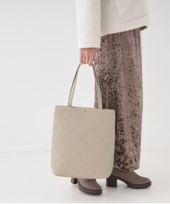 SHOO・LA・RUE / シューラルー トートバッグ | バイアスチェック型押しトートバッグ