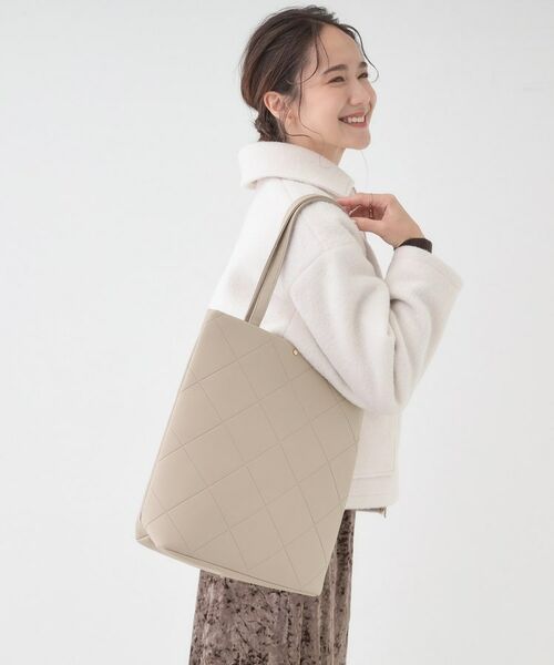 SHOO・LA・RUE / シューラルー トートバッグ | バイアスチェック型押しトートバッグ | 詳細3