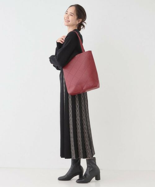 SHOO・LA・RUE / シューラルー トートバッグ | バイアスチェック型押しトートバッグ | 詳細6
