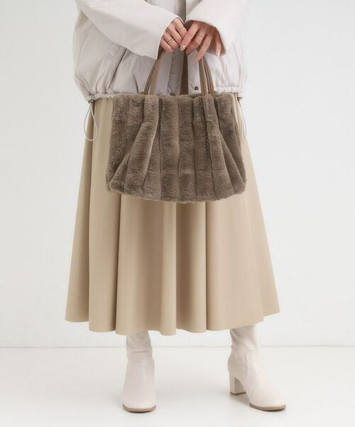 SHOO・LA・RUE/シューラルー 【2WAY】ストライプファートートバッグ モカブラウン(042) 00 SHOO・LA・RUE/シューラルー 【2WAY】ストライプファートートバッグ モカブラウン(042) 00