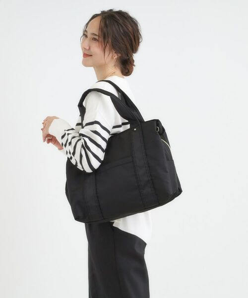 SHOO・LA・RUE / シューラルー トートバッグ | 【撥水】両あおりビッグトートバッグ【2WAY】(ブラック(019))