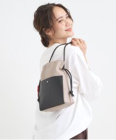 SHOO・LA・RUE / シューラルー ショルダーバッグ | スクエア巾着ショルダーバッグ