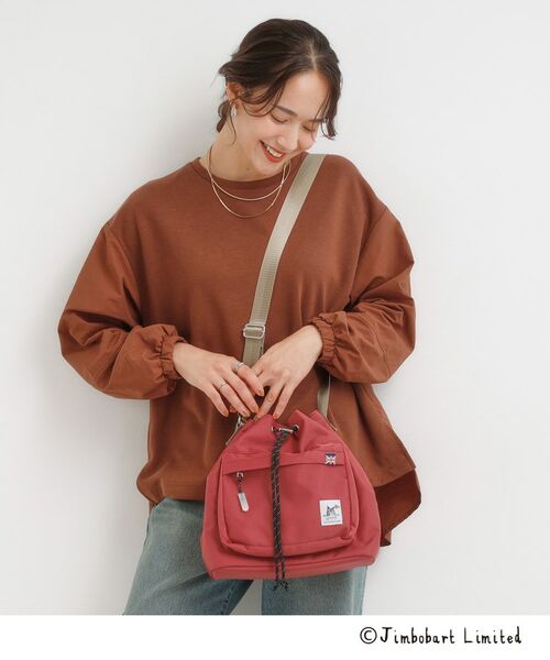 SHOO・LA・RUE/シューラルー 【撥水】巾着ショルダーバッグ【Jimbobart】 レッド(062) 00 SHOO・LA・RUE/シューラルー 【撥水】巾着ショルダーバッグ【Jimbobart】 レッド(062) 00