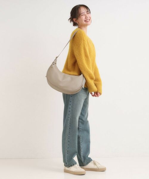 SHOO・LA・RUE / シューラルー ショルダーバッグ | ハトメ使いがアクセント ハーフムーンショルダーバッグ | 詳細4