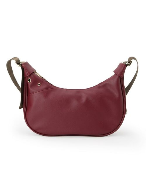 SHOO・LA・RUE / シューラルー ショルダーバッグ | ハトメ使いがアクセント ハーフムーンショルダーバッグ | 詳細9