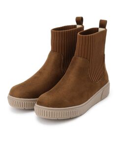 SHOO・LA・RUE / シューラルー ブーツ（ショート丈） | 【撥水/低反発クッション】すっぽりラクラク はきぐちニットブーツ