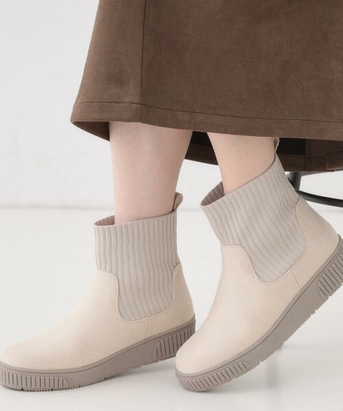SHOO・LA・RUE / シューラルー ブーツ（ショート丈） | 【撥水/低反発クッション】すっぽりラクラク はきぐちニットブーツ | 詳細8