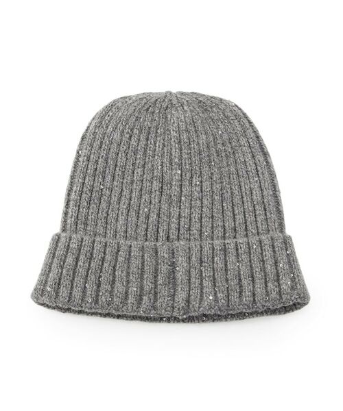 SHOO・LA・RUE / シューラルー ニットキャップ | スパンコールリブニット帽 | 詳細1