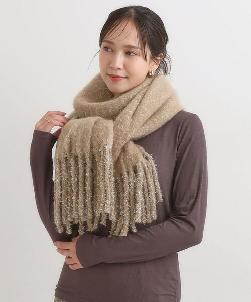 SHOO・LA・RUE / シューラルー マフラー・ショール・スヌード・ストール | 太フリンジラメストール | 詳細4