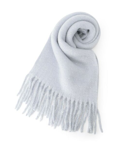 SHOO・LA・RUE/シューラルー 太フリンジラメストール サックスブルー(090) 00 SHOO・LA・RUE/シューラルー 太フリンジラメストール サックスブルー(090) 00