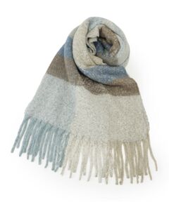 SHOO・LA・RUE / シューラルー マフラー・ショール・スヌード・ストール | 太フリンジブロックチェックストール