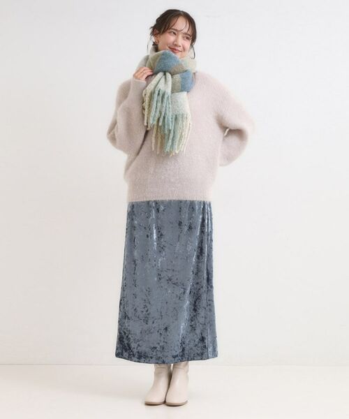 SHOO・LA・RUE / シューラルー マフラー・ショール・スヌード・ストール | 太フリンジブロックチェックストール | 詳細4