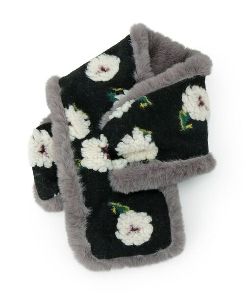 SHOO・LA・RUE / シューラルー マフラー・ショール・スヌード・ストール | リバーシブルフラワーファーティペット | 詳細7