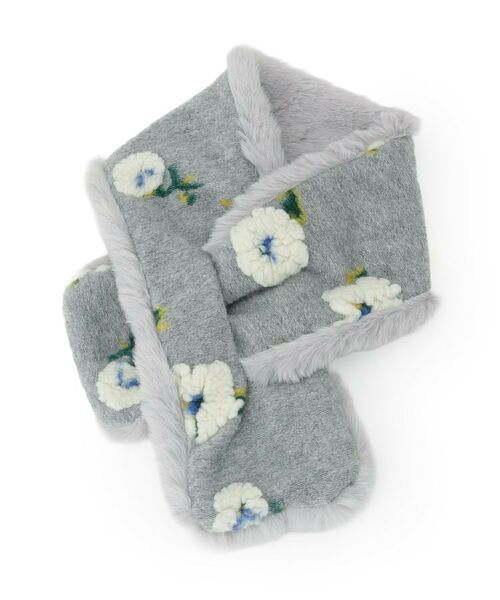 SHOO・LA・RUE / シューラルー マフラー・ショール・スヌード・ストール | リバーシブルフラワーファーティペット | 詳細8