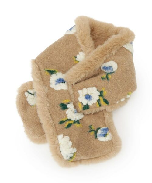 SHOO・LA・RUE / シューラルー マフラー・ショール・スヌード・ストール | リバーシブルフラワーファーティペット | 詳細9